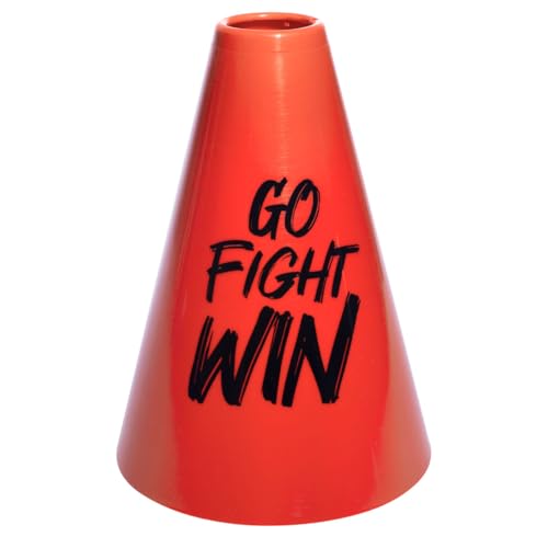 Anderson's, Go Fight Win Orange and Black Megaphones, 7 Inches, Set of 10, School Colors, Fan Gear, Noisemakers, Cheerleader Accessories, Team Spirit