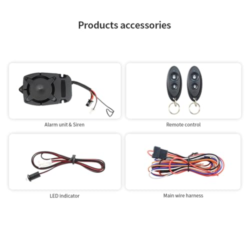 Alarma para Vehículos de 12 V CC kit de bricolaje de seguridad auto 6