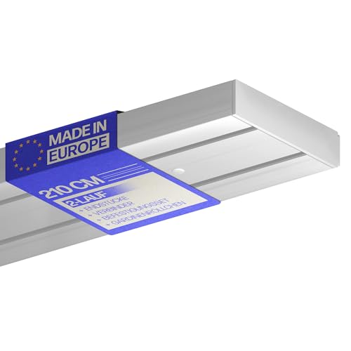 Bestlivings Gardinenschiene (210cm / 2-läufig), Vorhangschiene...