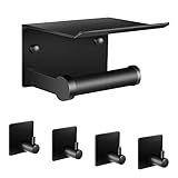 【Amplia compatibilidad】 El diseño simple y moderno es muy adecuado para inodoro, dormitorio, baño, fregadero, cocina, sala de estar, etc. El soporte para papel higiénico se puede adherir fácilmente a superficies limpias de baldosas de cerámica lisas, vidrio, acero inoxidable y mármol. Luego presione durante 30 segundos y deje reposar durante 24 horas para una mejor viscosidad. La instalación de perforación es adecuada para paredes pintadas, paredes de yeso, paredes de cemento y papel tapiz.