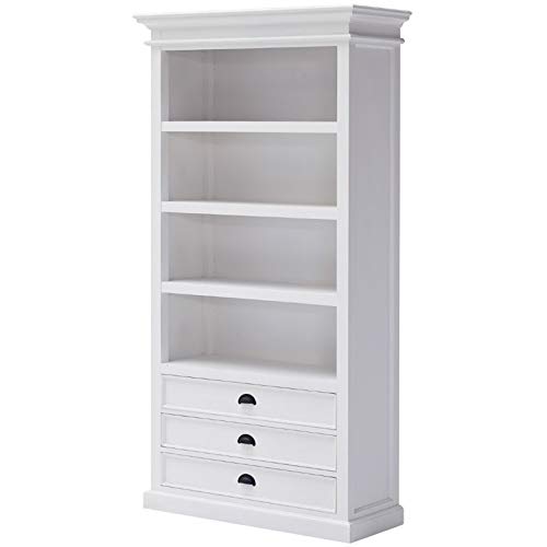 Beaumont Lane 4 Shelf Bookcase In Pure White (Assembled) #TOP6