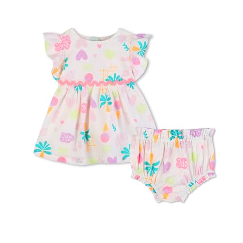 Cadeau de naissance idéal : coffret robe orange Billieblush avec son bloomer bébé
