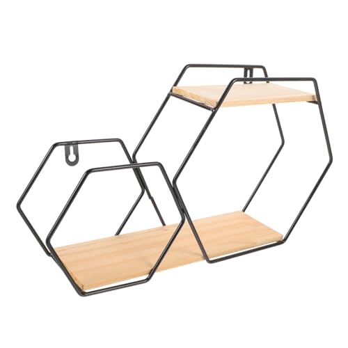 Hemobllo Estantes Flotantes Hexagonales de Pared Negro Estantería Decorativa para Dormitorio y Sala Repisa Resistente para Exhibición y Almacenamiento de Objetos