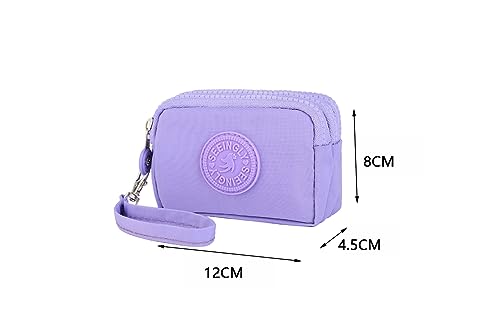 Lightweight Zippered Minimalist Wallet carrying strap Coin Purse Pouch Change Holder For Men & Women (Blue)4