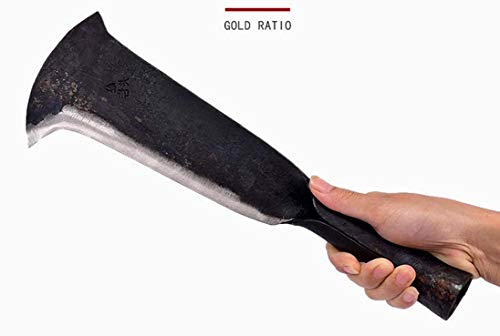 Solid Aim Tools,Heavy Duty Ergonomic Machete Brush Axe-Well Balanced Steel Handle Cane,Bamboo & Brush Machete with Steel Handle, 3" Steel Blade x 14.50" Overall in Length.Extra Thickness Steel.