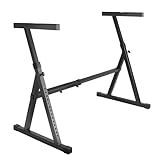 【Rugged & stable Z-FRAME】 OUKMIC Piano Keyboard Stand is designed with a Z-frame and made of high quality metal.maximum weight capacity of 260 lbs fits most musical keyboard.Sturdier and more stable than an X-style stand,perfect alignment pianos,Elev...