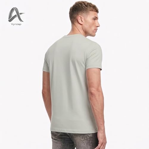 Image of Men's 100% Cotton Crew Neck T-Shirt | Regular Fit | Soft & Breathable | Casual Everyday Wear