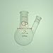 Proglass 2 Necks Round Bottom Boiling Flask 100mL,Center 24/40,Side 14/20