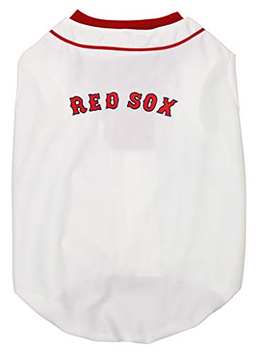 Sporty K-9 MLB Red Sox Dog Baseball Jersey, White, X-Large