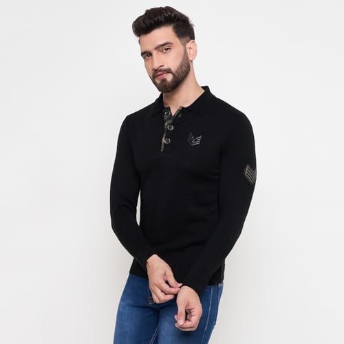 Image of Duke Men's Acrylic Blend Casual Pullover Sweater
