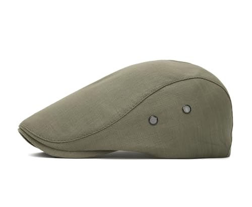 Image of Quanhaigou Unisex Denim Newsboy Hats Flat Ivy Gatsby Cabbie Driving Berets Hat Cotton Dad Cap for Men Women