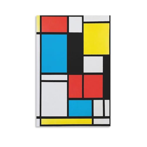 Piet Mondrians[gEhAiԁEE̃R|WVj|X^[  LoX EH[ 摜 |p Ǐ ǂ̊G  \t@̔wi08x12inch(20x30cm)