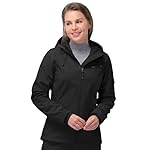33,000ft Women's Softshell Jacket, Fleece Lined Warm Jacket Light Hooded Windproof Coat for Outdoor Hiking