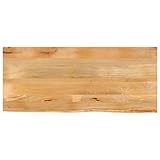 【Design à bords vivant :】 le dessus du meuble en bois présente un bord vivant rustique. En effet, les nœuds, les fissures, les formes légèrement incurvées et les teintes font partie intégrante du meuble, et chaque pièce présente un caractère unique.