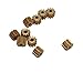 BELTXTROPHE 4pcs 0.4 Module 12 Teeth Copper Flat Gear 5.6mm Diameter Cylindrical Gear 2mm Tight Fit 0.4M 12T Straight Teeth Pinion Industry