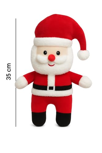 Image of Christmas Combo Plush Toys Set, Santa Claus and Snowman Decorations, Festive Holiday Home Decor, Soft Stuffed Figures Hight 35CM (Santa Snowman)