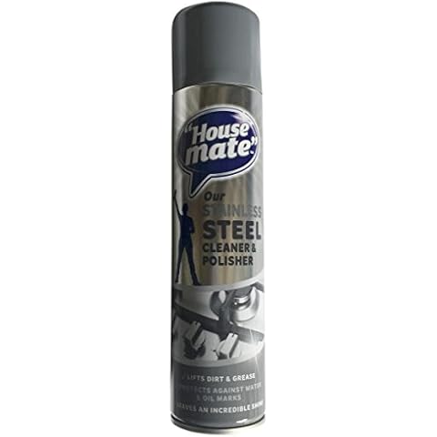 House Mate Stainless Steel Clean and Polish Spray, 2X400 ml Cover