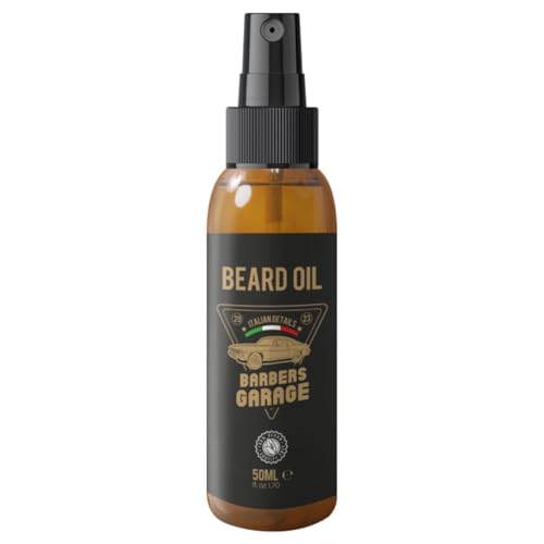 Barbers Garage - Beard Oil - Aceite ligero y no graso - Modelador de barba - Protector de la piel -nutritiva y emoliente - con aceite de almendras dulces