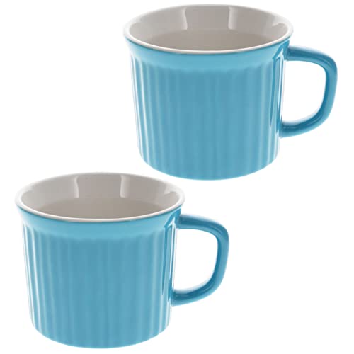 Corningware 20Oz Pool Blue Round Soup Meal Mug - 2 Pack #TOP20