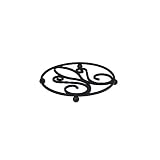Spectrum Diversified Patrice Heat-Resistant Steel Dining Protector, Classic Metal Trivet Table, Holds Hot Pots & Cast Iron Cookware, Fleur de Lis Kitchen Decor, Black (35510)