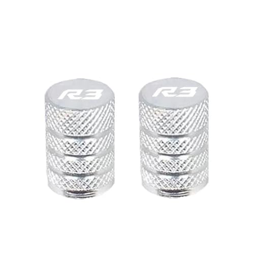 Bouchon de valve pneu et capuchon de potence argentés, idéal pour les sorties en YZF-R3