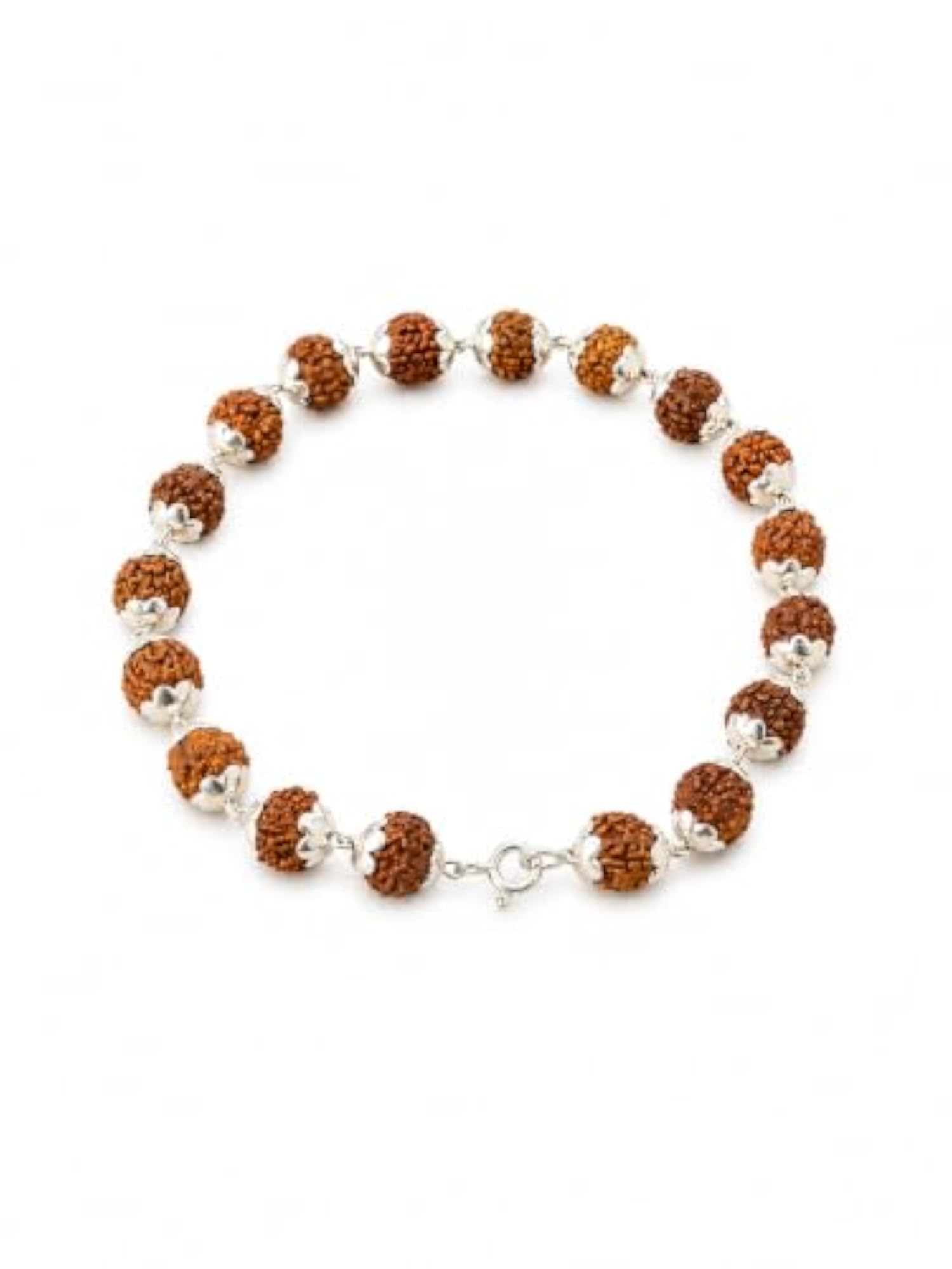 Premium Silver Rudraksh Bracelet, Men's Spiritual Design