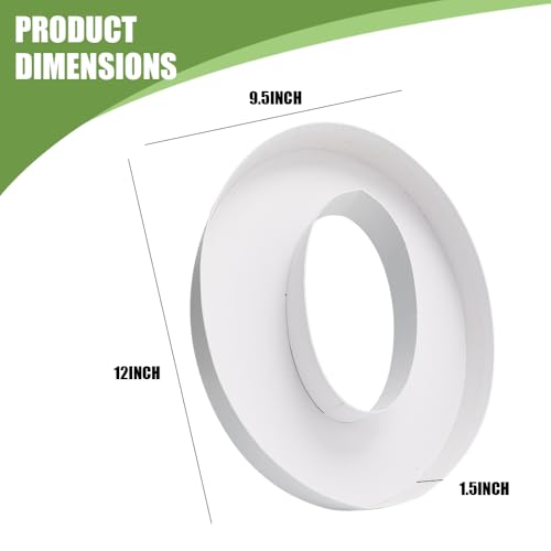 Image of 12 inch Fillable Number Paper Mache Cardboard Cutouts Sweet Charcuterie Board Tray (White, 0 Shape)