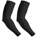 NURCOM® Medical Compression Arm Sleeve for Men Women, 20-30 mmHg with Silicone Band for Lymphedema, Lipedema, Pain Relief, Edema, Swelling, Post Surgery Recovery, 2 Pack, Black L