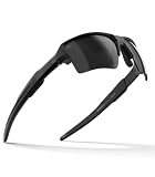 Shady Rays Talon Youth | Half Frame Sporty Polarized Sunglasses | Baseball and Softball, Blackout, Youth, Standard Lens
