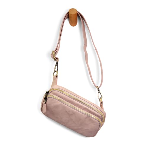 Image of Joy Susan Womens Fashion Purse Kylie Double Zip Sling Belt Bag