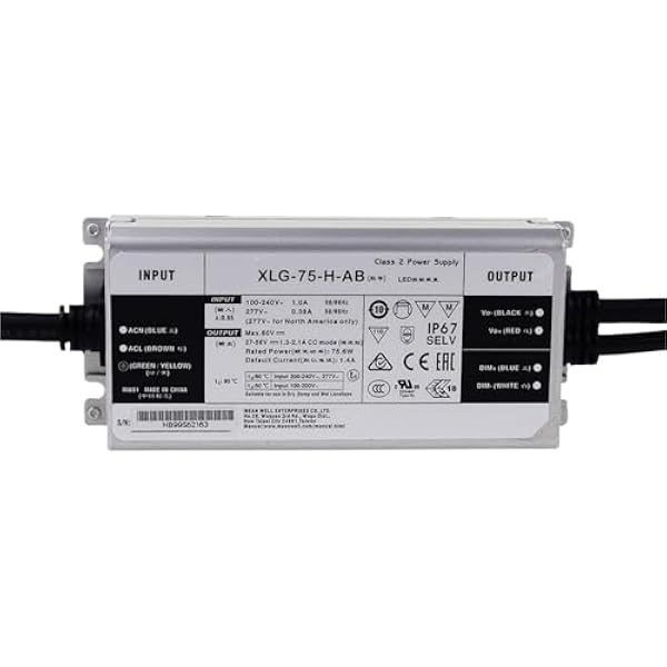 XLG-75-H-AB 75W 27-56V 1400mA Stały tryb mocy Io regulowany sterownik LED ściemnianie regulowany zasilacz