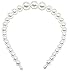 Aeyistry 1Pieces Pearls Headbands, Elegant White Faux Pearl Pearl Headbands Hair Hoops Hair Accessories for Women and Girls