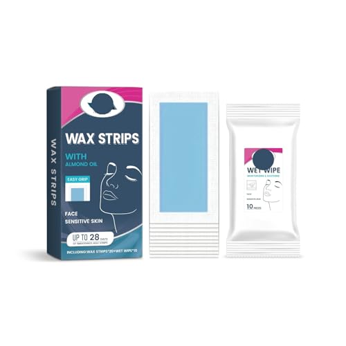Bandes de cire pour le visage - Épilation douce et design pelable portable (2 pièces)