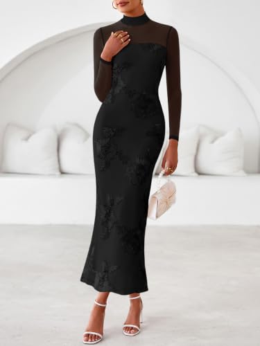 Womens Cocktail Long Sleeve Maxi Dress - image 5