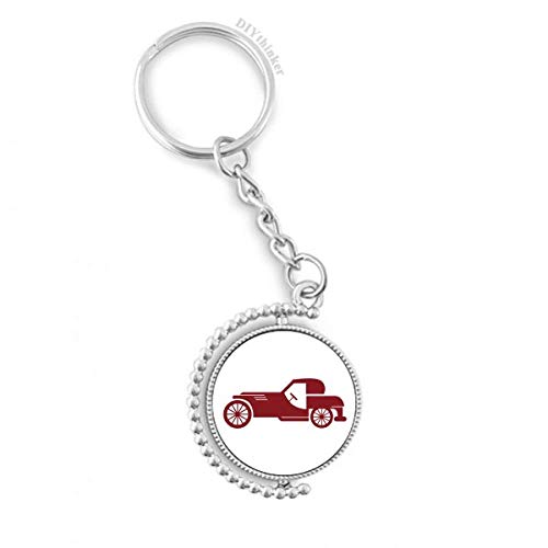 Porte-clé géométrique classic cars rouge idée cadeau passionné auto
