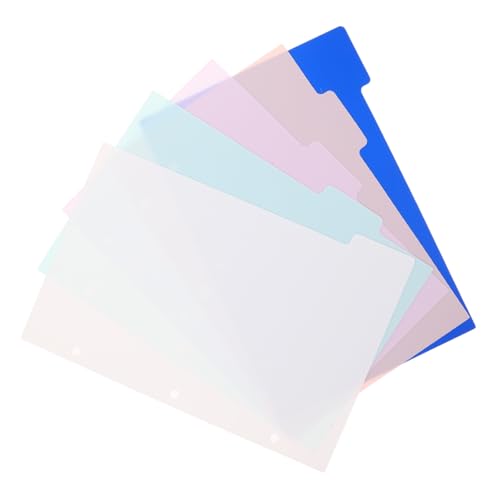 NUOLUX 5個 タブ 仕切り バルク バインダー ノートブック タブ 仕切り バインダー 7セパレーター 付き ノートブック