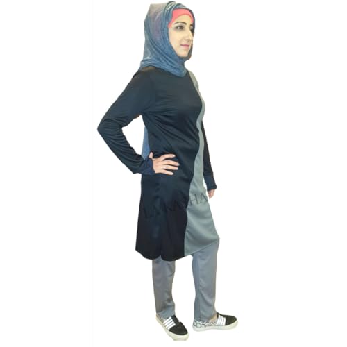 Survêtement modeste pull coloré devant pantalon taille élastique S