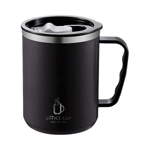 Taza Termica De Café, Taza De Café Aislada Con Asa, Taza De Café De Acero Inoxidable, Tazas Térmicas Viaje Con Tapa, Termo Cafe Para Llevar, Termo Café Hermético Para Café Frío Y Caliente, Leche Y Té