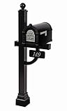 Gaines - Eagle Keystone Series Custom Mailbox Set (Black/Nickel)