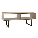 ClosetMaid 1315 Rectangular Wood Coffee Table with Storage Shelves, Gray