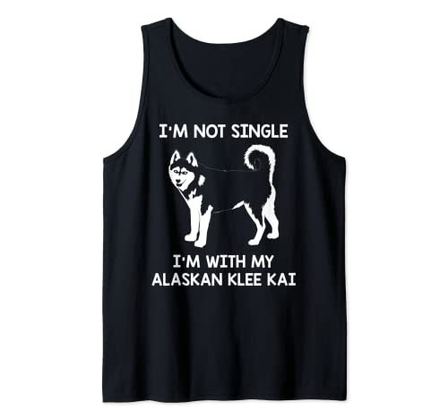 Funny I'm With My Alaskan Klee Kai Pet Dog Lover Camiseta sin Mangas