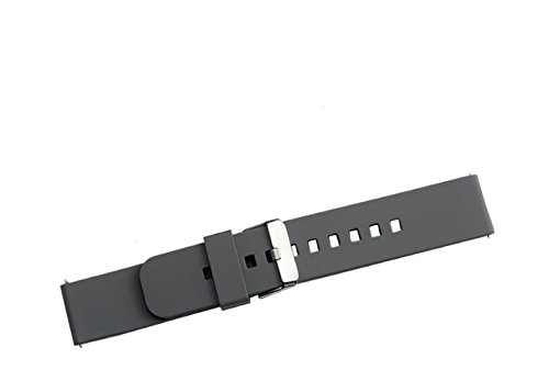 Watch Band/Strap for Pebble time Smartwatch Band Replacement Accessories with Metal Clasps Watch Strap/Wristband Silicone (Gray) - Thumbnail 6