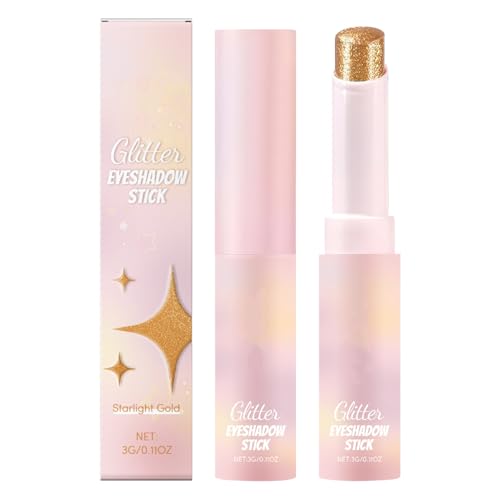 Lápiz de sombra de ojos con purpurina, brillo brillante, delineador de ojos, fácil de difuminar, para viajes y festivales