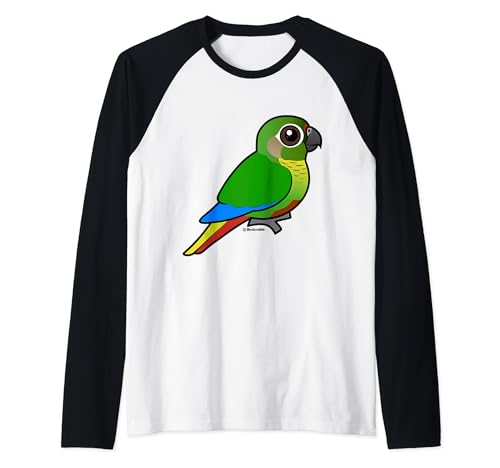 Cute Cartoon Maroon-bellied Parakeet Birdorable Conure Bird Raglan Baseball Tee