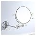 PQMZDKRNE Wall-Mounted Makeup Mirror All-Copper Silver 6-inch Bathroom Folding Beauty Double-Sided
