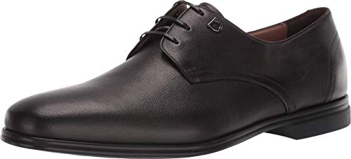 Spencer Leather Plain Toe Gancini Oxford Men's Black Dress Shoes (Salvatore
