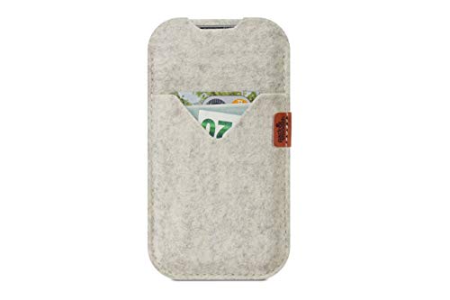 Cover iPhone X feutre mérinos blanc Pack & Smooch housse anti rayure pour écran