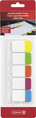 Brunnen Index Office to go - Separadores (150 unidades, 25 x 43 mm), varios colores