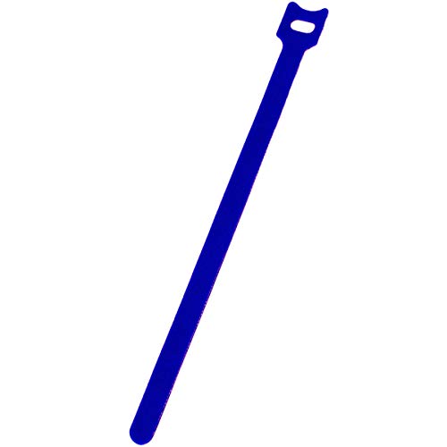 NavePoint 10 Inch Hook and Loop Reusable Strap Cable Cord Wire Ties 25 Pack Blue