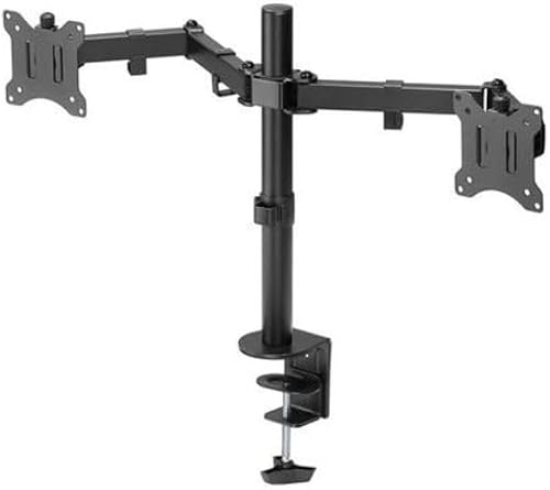 Dual Monitor Desk Mount Stand with Adjustable Articulating Arms | Heavy-Duty Clamp Mount | Fits Dual Screens